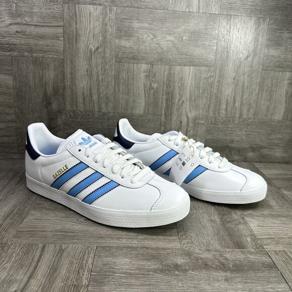 Adidas Gazelle Originals Men's size 10 White Blue Casual Shoes IG6210 - Picture 5 of 8